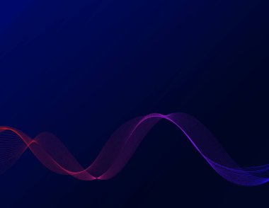 Abstract dark transparent color wave background vector