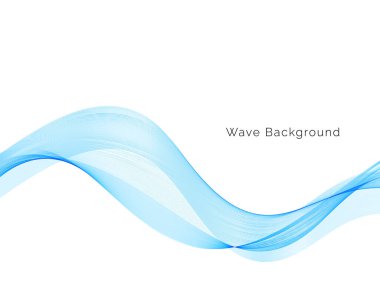 Beyaz vektörde izole edilmiş pürüzsüz mavi dalga