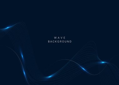 Soyut renk dalga çizgileri zarif vektör illüstrasyon arkaplan vektörü