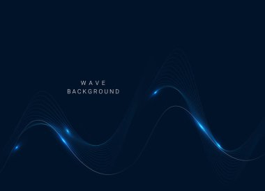 Soyut renk dalga çizgileri zarif vektör illüstrasyon arkaplan vektörü