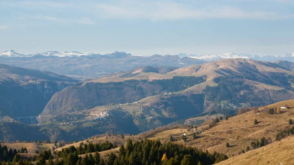 Mount Grappa Autumn Landscape Italian Alps Beautiful View — Foto Stock