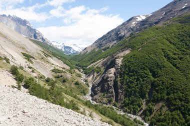 Ascencio Vadisi iz, Torres del Paine Milli Parkı, Şili hiking. Şili Patagonya manzara