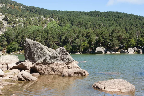 stock image Black lagoon in Castile and Leon region, Spain. Lagoon landscape. Laguna Negra