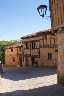 Calatanazor eski kasaba manzarası, İspanyol simgesi. İspanya 'da seyahat alanı