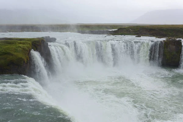 Godafoss Esik Nyári Szezon Kilátás Izland Izlandi Táj — Stock Fotó