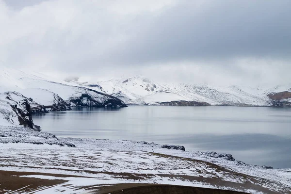 Lago Oskjuvatn Askja Islandia Sierra Central Islandia Hito Vista Volcánica — Foto de Stock