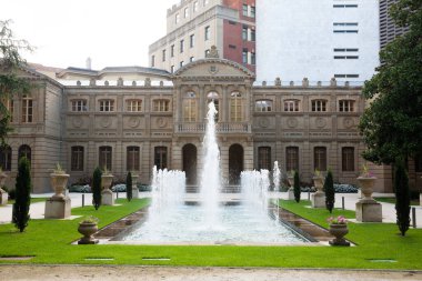 Navarre hükümet binası manzaralı, Pamplona, İspanya. Navarra bölgesi