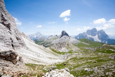 Dolomites range landscape. Pelmo mount view. Italian dolomites