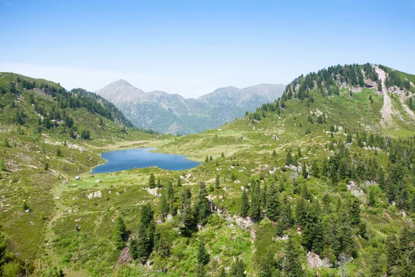 Lagorai Mountain Range Landscape Italian Alps Summer Mountain Panorama — Foto Stock