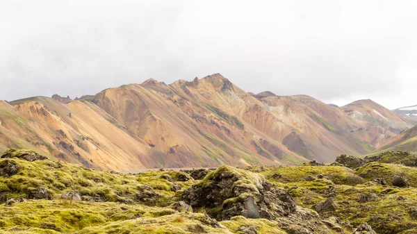 Landmannalaugar Landschap Fjallabak Natuurreservaat Ijsland Gekleurde Bergen — Stockfoto