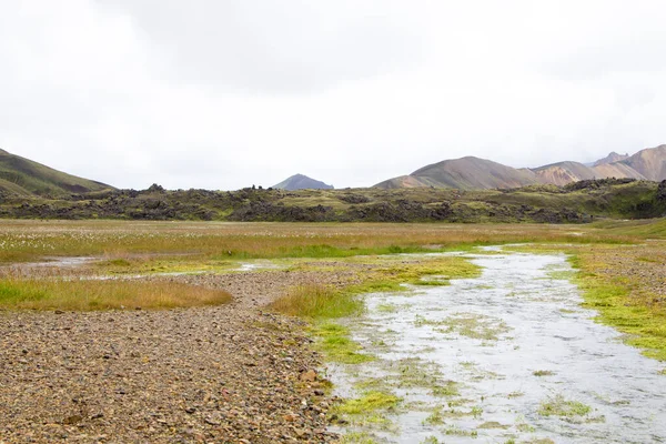 Landmannalaugar Terület Táj Fjallabak Természetvédelmi Terület Izland Színes Hegyek — Stock Fotó