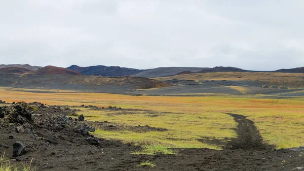 Islandia Paisaje Cerca Del Volcán Hverfell Hverfjall Hito Islandia — Foto de Stock