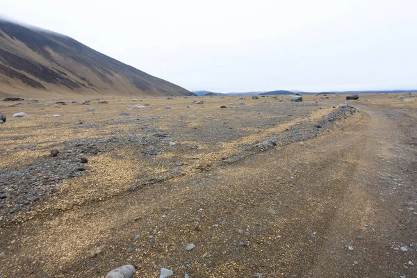 Islandia Paisaje Largo Carretera Askja Panorama Islandés Desolado —  Fotos de Stock