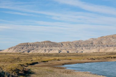 Rio La Leona manzaralı, Santa Cruz ili, Patagonya, Arjantin