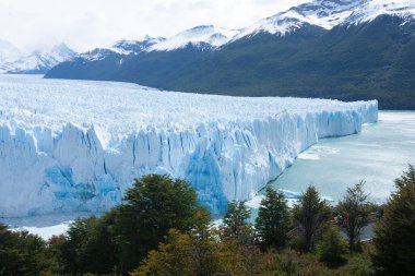 Perito Moreno buzulu manzarası, Patagonya manzarası, Arjantin. Patagonya simgesi
