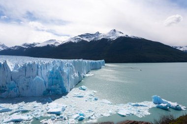 Perito Moreno buzulu manzarası, Patagonya manzarası, Arjantin. Patagonya simgesi