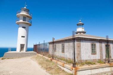 Tourinan deniz feneri manzaralı, Galiçya, Costa da Morte, İspanya. İspanyol simgesi