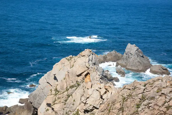 Bares kıyı şeridi, Galiçya, İspanya. İspanya 'nın en kuzey noktası