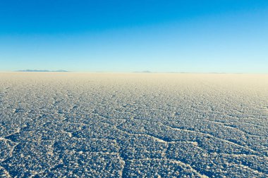 Salar de Uyuni, Bolivya. Dünyadaki en büyük tuz düzlüğü. Bolivya manzarası