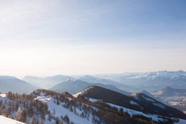 Panarotta Dağı 'nın tepesinden, Trentino alto adige, İtalya