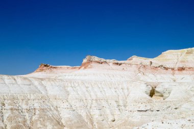 Baysary kaya oluşumu, Mangystau bölgesi, Kazakistan. Orta Asya simgesi