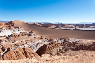 Ay Vadisi manzarası, Şili. Şili panoraması. Valle de la Luna
