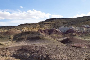 Desertic Hills manzarası, Mangystau bölgesi, Kazakistan. Çöl manzarası