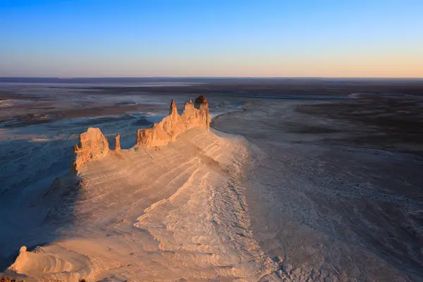 stock image Stunning Mangystau landscape, Kazakhstan. Ak Orpa pinnacles view, Bozzhira valley. Central asia landmark