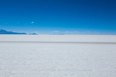 Salar de Uyuni, Bolivya. Dünyadaki en büyük tuz düzlüğü. Bolivya manzarası