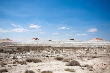 Beautiful desertic landscape, Mangystau region, Kazakhstan. Kyzylkup area clipart