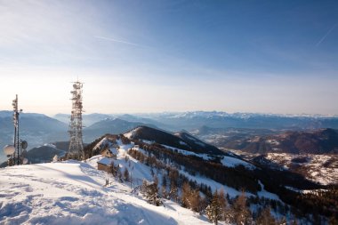 View from the top of mount Panarotta, Trentino alto adige, Italy clipart