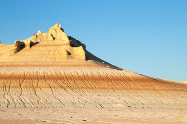Mangystau desert landmark, Kyzylkup area, Kazakhstan. Rock strata formations clipart