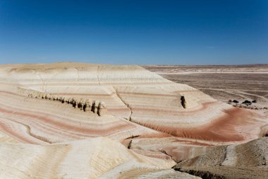 Mangystau desert landmark, Kyzylkup plateau, Kazakhstan. Central asia landscape clipart