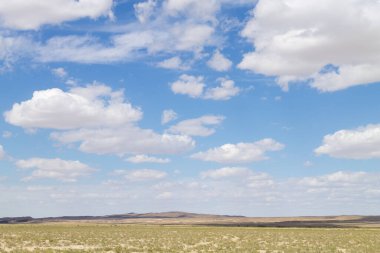 Kazakhstan desertic landscape, Senek town area, Mangystau region. Central Asia landscape clipart