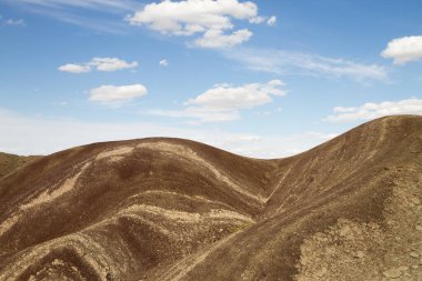 Desertic Hills manzarası, Mangystau bölgesi, Kazakistan. Çöl manzarası