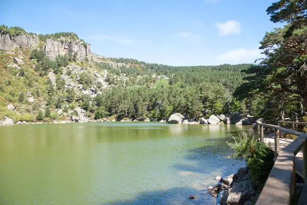 stock image Black lagoon in Castile and Leon region, Spain. Lagoon landscape. Laguna Negra