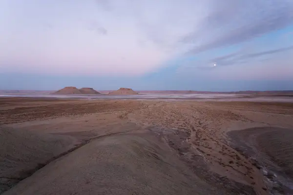 stock image Karyn Zharik depression, Mangystau region, Ustyurt natural reserve, Kazakhstan landscape