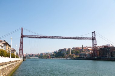 Çelik ışınlayıcı köprüsü. Portekiz ve Las Arenas arasındaki Vizcaya köprüsü, İspanya