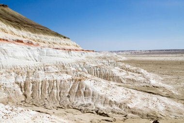 Baysary rock formation, Mangystau region, Kazakhstan. Central asia landmark clipart