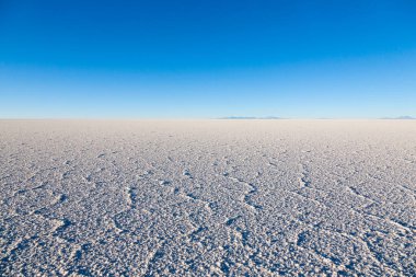 Salar de Uyuni, Bolivya. Dünyadaki en büyük tuz düzlüğü. Bolivya manzarası