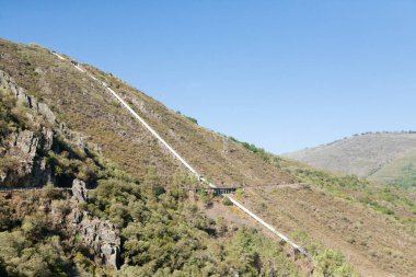 Ribeira Sacra güzel manzara, Galiçya, İspanya panorama.