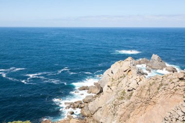 Bares kıyı şeridi, Galiçya, İspanya. İspanya 'nın en kuzey noktası