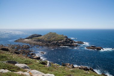 Cape Tourinan shoreline landscape, Galicia, Spain. Spanish panorama clipart