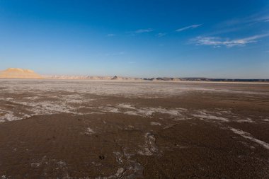 Karyn Zharik depression, Mangystau region, Ustyurt natural reserve, Kazakhstan landscape clipart