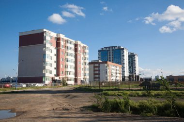 Dalanzadgad şehir binalarının manzarası, Moğolistan dönüm noktası
