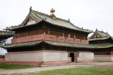 Erdene Zuu manastırı manzarası, Moğolistan dönüm noktası. Budist Manastırı