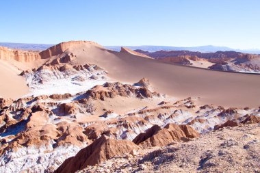 Ay Vadisi manzarası, Şili. Şili panoraması. Valle de la Luna