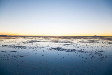 Salar de Uyuni, Bolivya. Dünyadaki en büyük tuz düzlüğü. Bolivya manzarası
