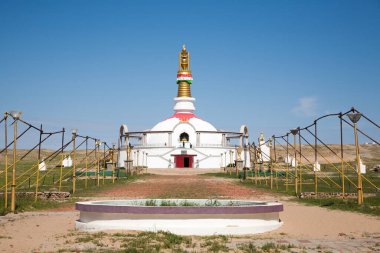 Sajn ve Budist manastırı, Gobi bölgesi, Moğolistan dönüm noktası. Khamariin Khiid Manastırı