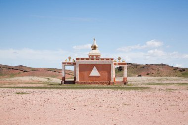 Sajn ve Budist manastırı, Gobi bölgesi, Moğolistan dönüm noktası. Khamariin Khiid Manastırı